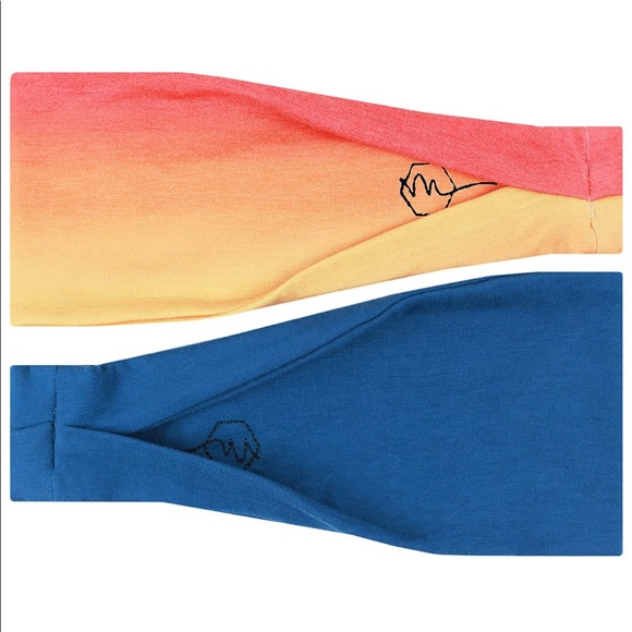 Maven Thread Blue No-Slip Striped Headband - Picture 3 of 5